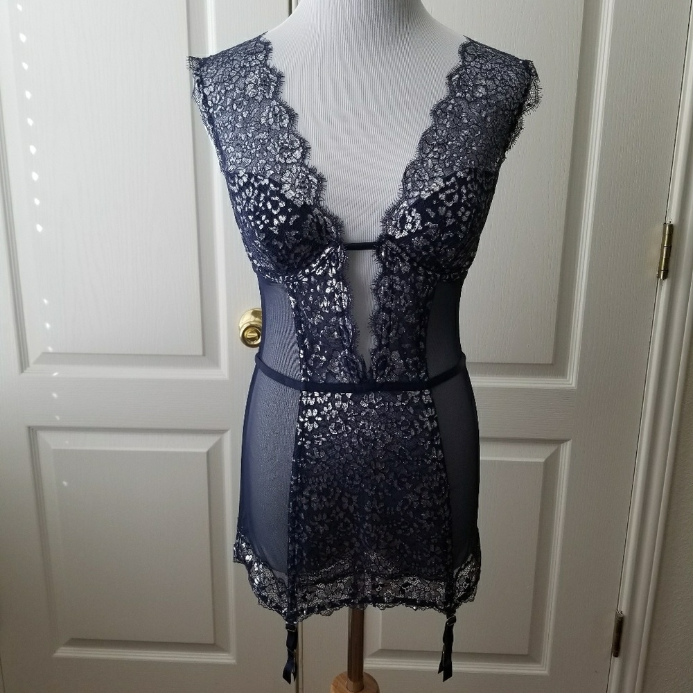 Victoria's Secret Lace Metallic Garter Lingerie